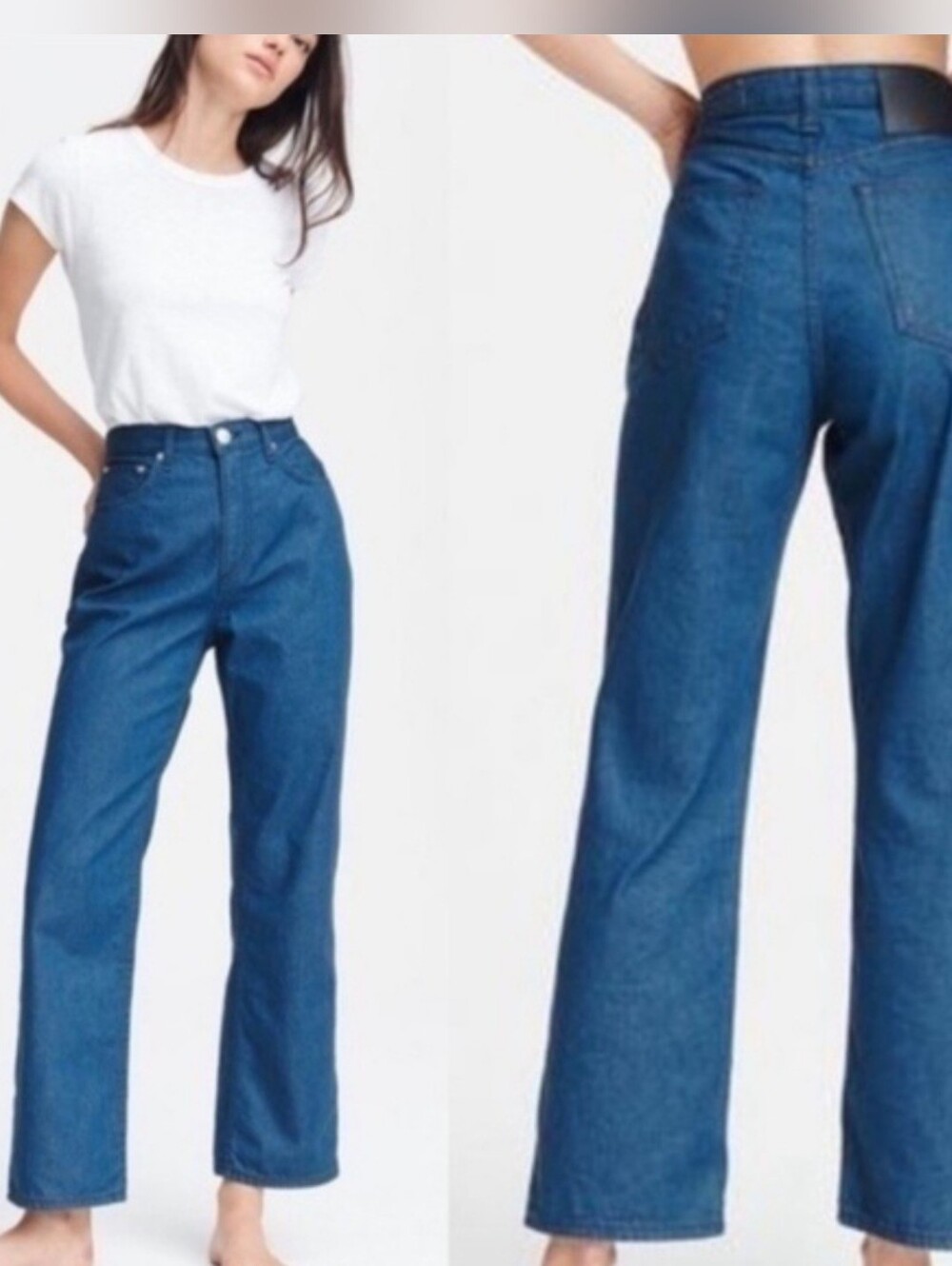 rag & bone Ruth Super High-Rise Straight Jeans - Vibrant Blue Wash NWOT